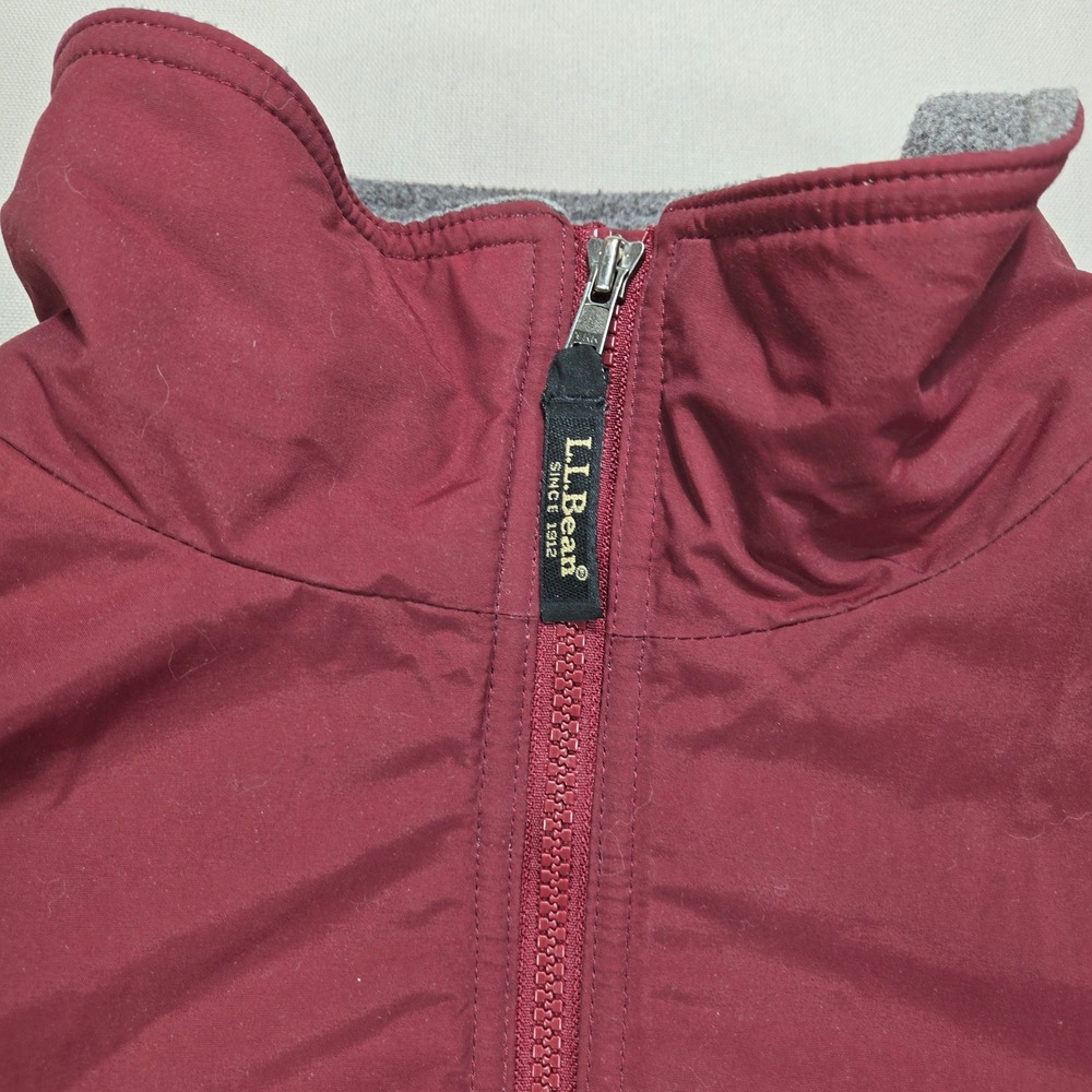 LL Bean Red Fleece Lined Bomber Jacket Mens XL Regular Insulated Thinsulate - Picture 5 of 11